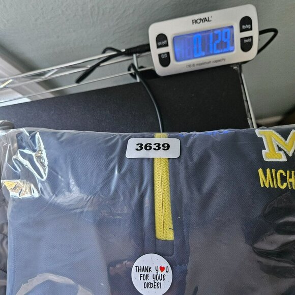 University Of Michigan Wolverines 1/2 Zip Pullover Running Hoodie Sweatshirt L - Picture 15 of 15